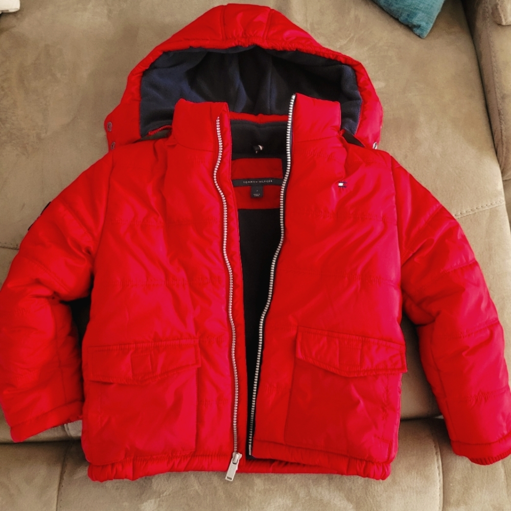 Boys Size 7 Tommy Hilfiger Red Coat/Jacket